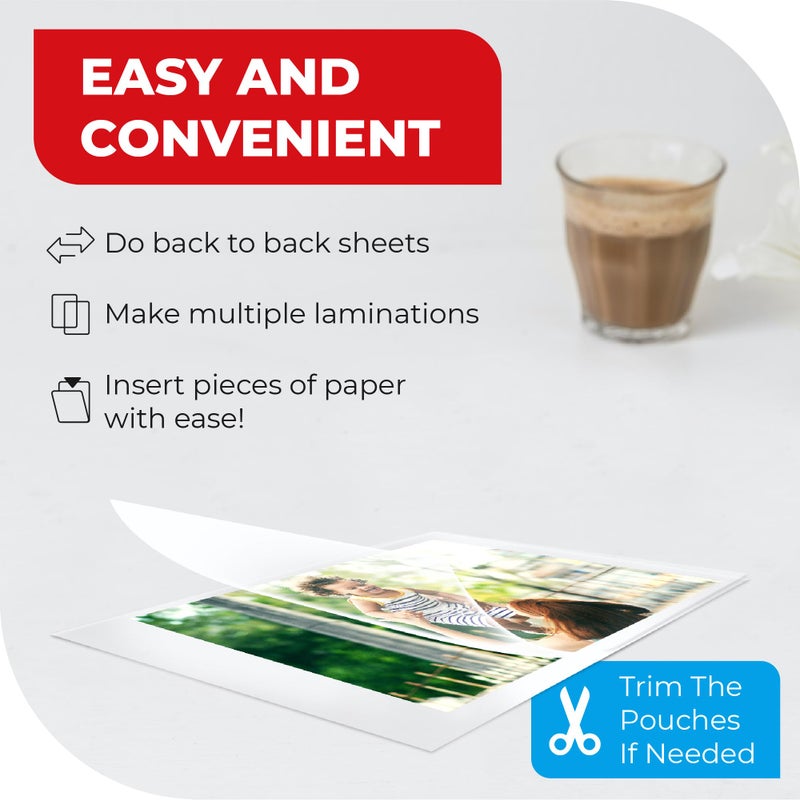 Simply Cool 5Mil Thermal Laminating Pouches (100 Count) 9X11.5 Inch Letter Size Dry-Erase Friendly Sheets, Compatible With Laminators Crystal Clear Laminated Finish - Image 4